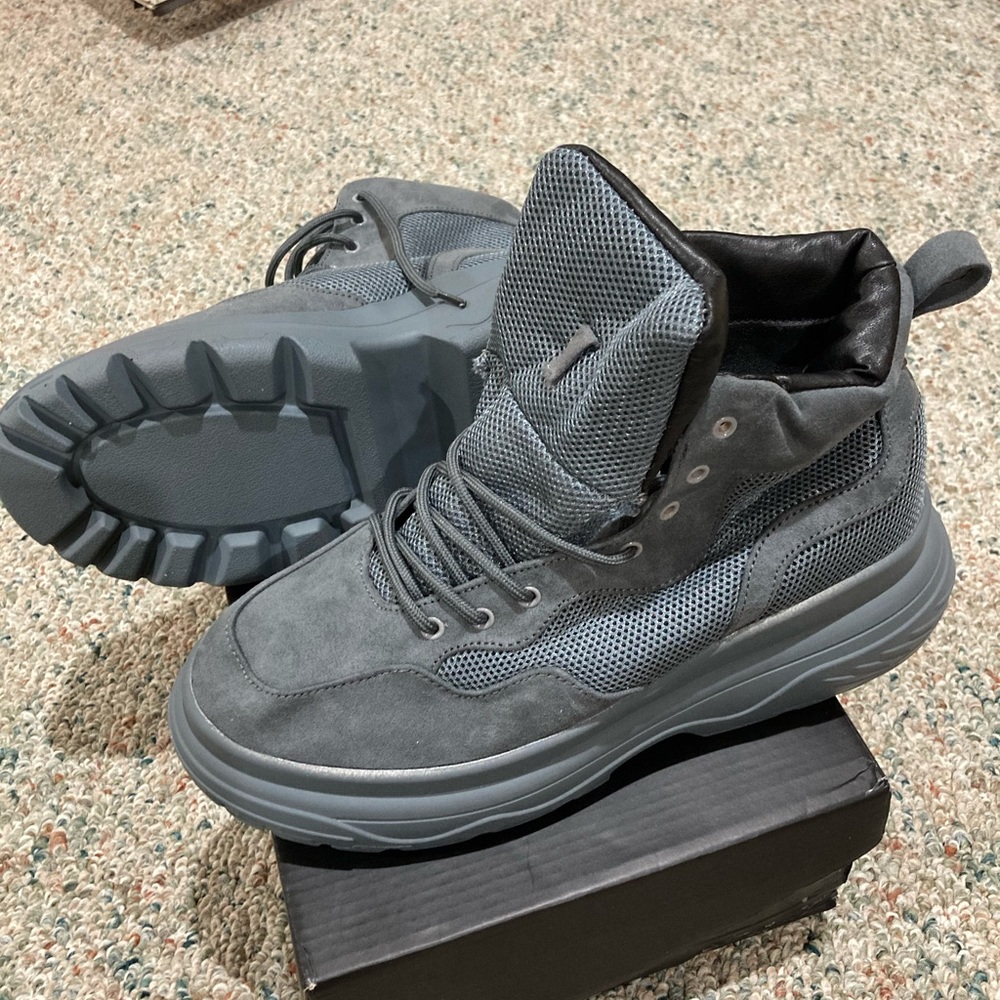 Gray BASSO chunky sneaker boot